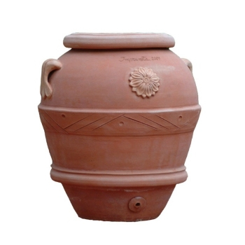 Preview: Cruche à huile classique en terre cuite Impruneta – artisanat toscan authentique